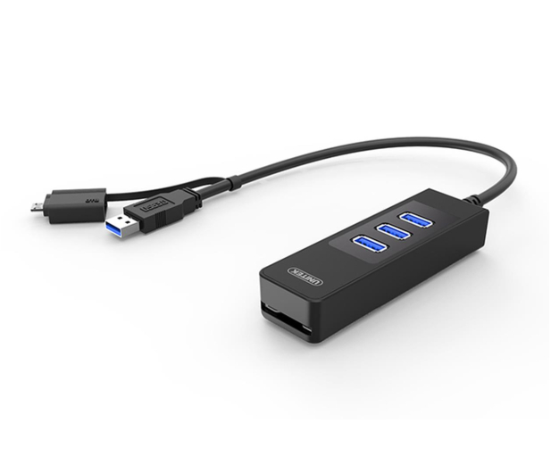 Unitek HUB 3x USB 3.0 + OTG + Czytnik Kart - 460167 - zdjęcie